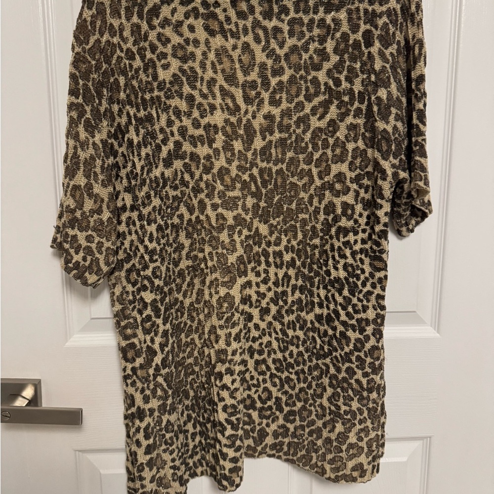 Chico's Leopard Print Button Down Short Sleeve Ca… - image 7